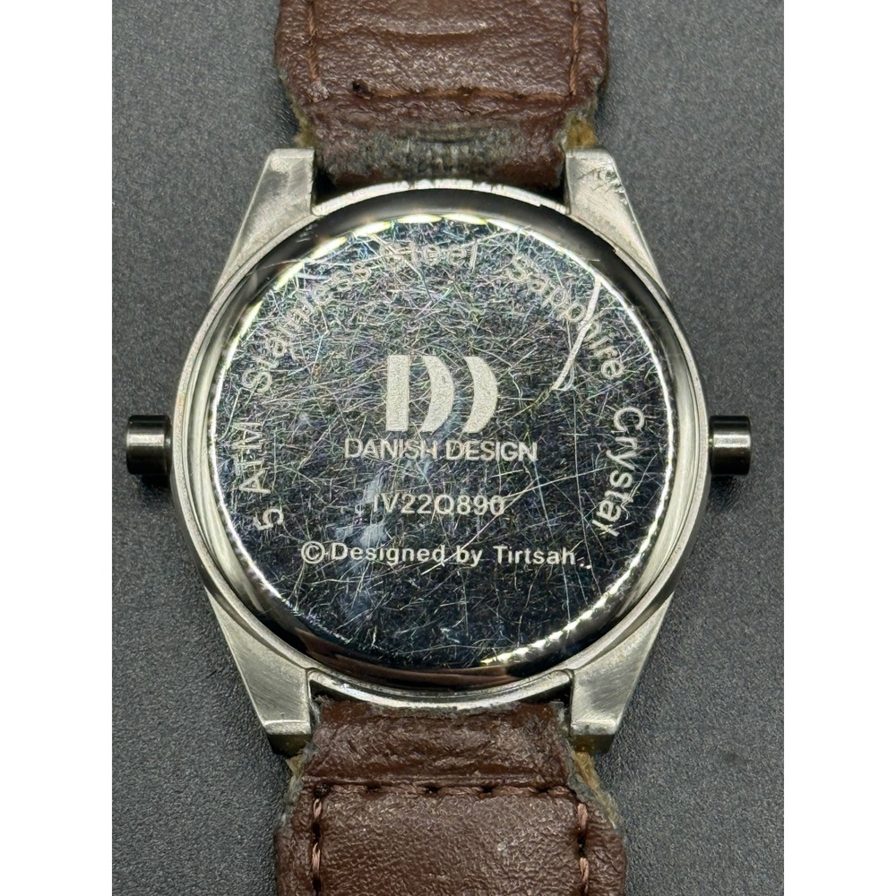 Danish Design IV22Q890 Dual Time Quartz Watch Leather Strap - Picture 7 of 9